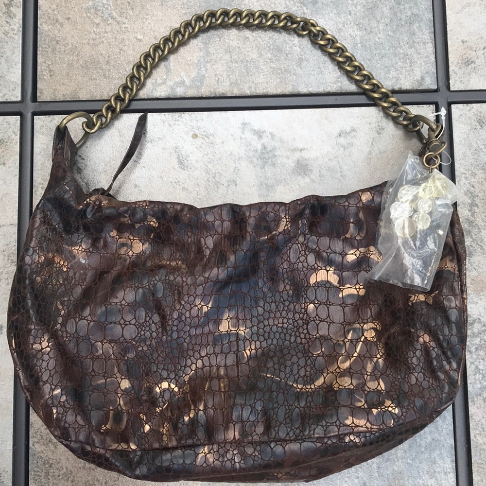 Beautiful Necessary Objects Handbag with Brass Chain Strap